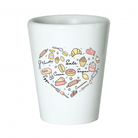 Bakery Heart Shot Glass