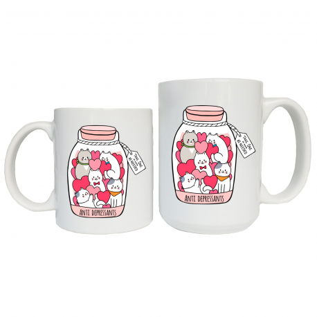 Cat Anti-Depressants Coffee Mug