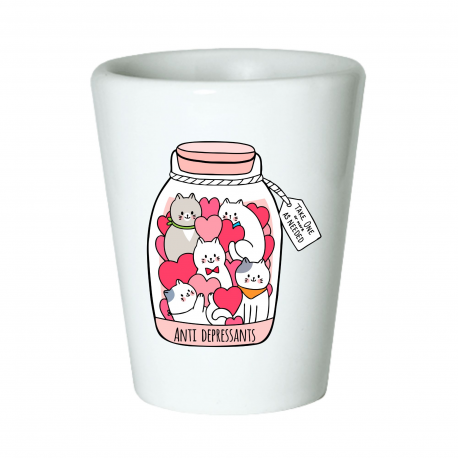 Cat Anti-Depressants Shot Glass