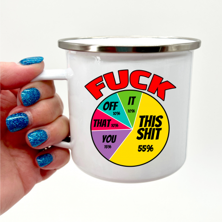 Fuck This Shit, Fuck Off, Fuck You Pie Chart Camper Mug
