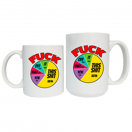 Fuck This Shit, Fuck Off, Fuck You Pie Chart Coffee Mug