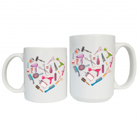 Hairdresser Tool Heart Coffee Mug