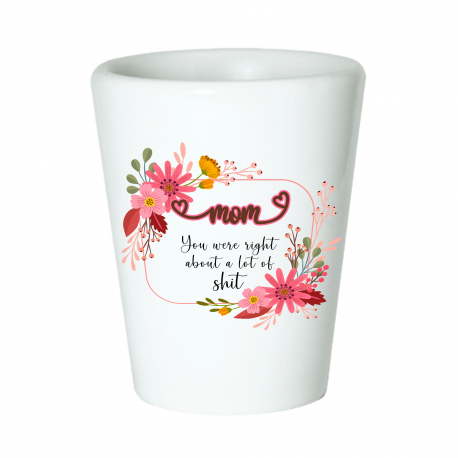 Mom You Were Right About Lot Of Shit Shot Glass