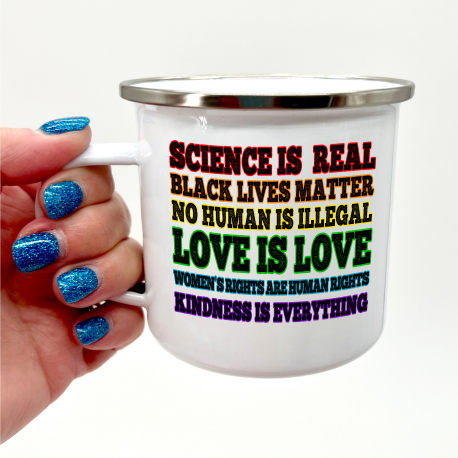 Science Is Real, Black Lives Matter Camper Mug