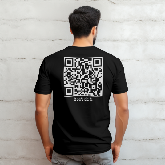 QR Code Funny t-shirt black 
