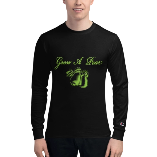 Pear-themed Men's Champion Long Sleeve Shirt