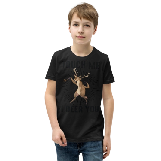Teens Deer-themed Short Sleeve T-Shirt
