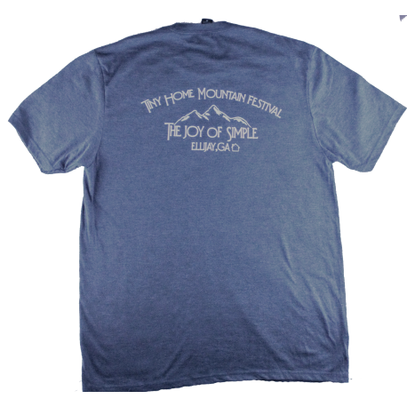 Tiny Home Mountain Festival T-shirt in Heather Navy