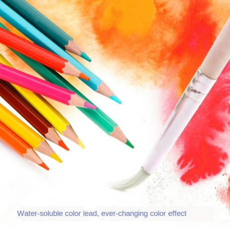 36 Watercolor Pencils With Brush, Eraser & Sharpener