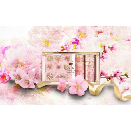 Cherry Blossoms Under The Sun Themed Washi Tape Box