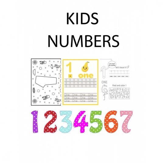 kids Numbers Handwriting Practice Book, 40+Exercises and Blank interiors for ABC, words and numbers