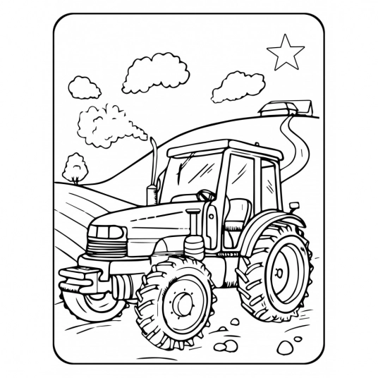 Truck Colouring Pages for Kids Vol- 1