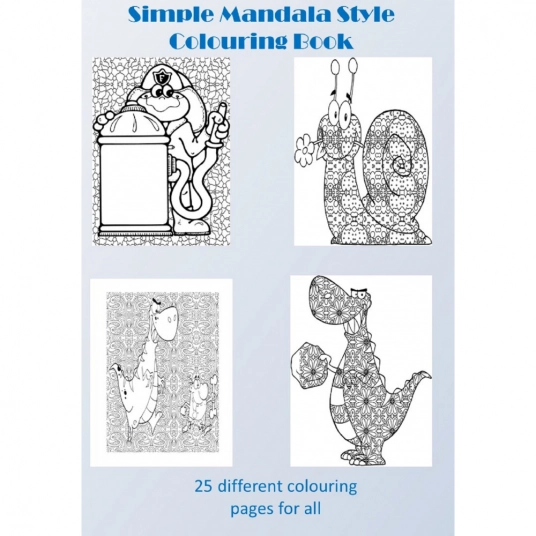 Simple Mandala Style Colouring Book