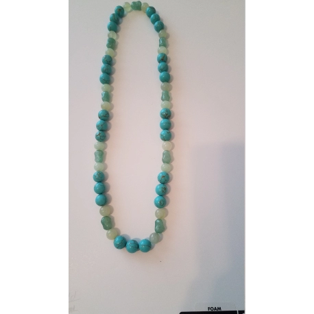 Turquoise and Jade Necklace