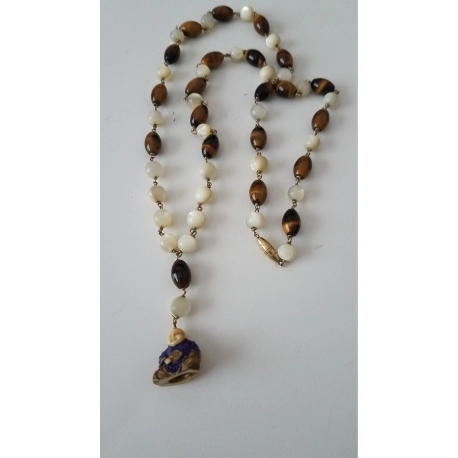 Tiger Eye and Mother of Pearl's Necklace