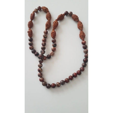 Jasper Necklace with Figural Beads
