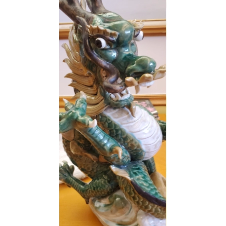 Chinese Sancai Dragon With 5 Claws