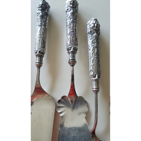 Reed and Barton Silverplate Renaissance Serving Pieces 1880s