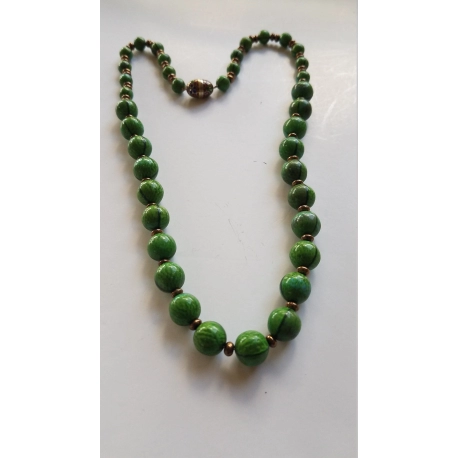 Czech Necklace with Unusual Glass Beads