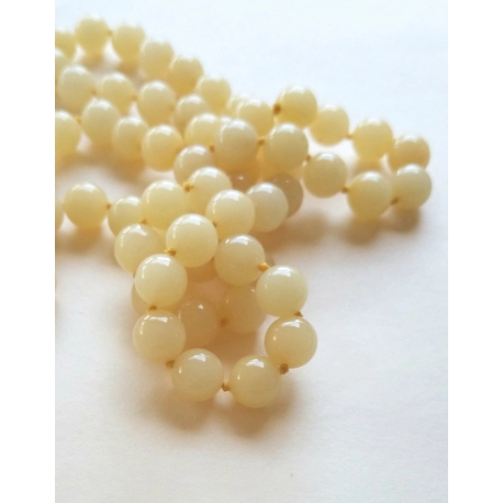 Jade Necklace Pale Yellow High Luster