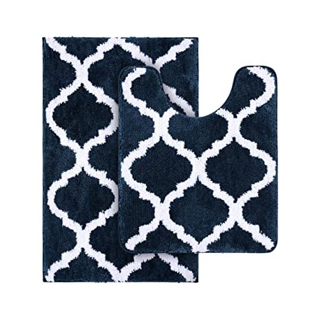 Very Soft And Absorbent 2 Piece Microfiber Bathroom Rug