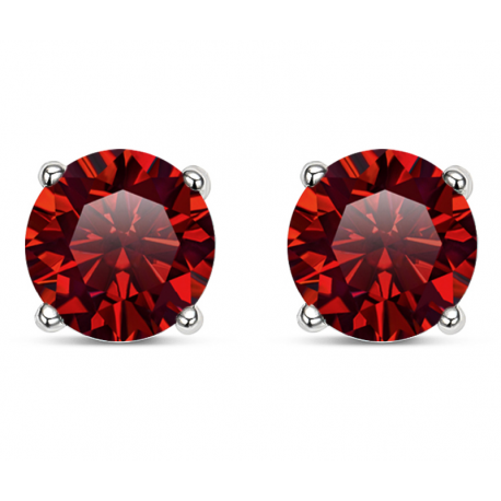 Elegant Moissanite and Sterling Silver 18K White Gold Plated Earrings