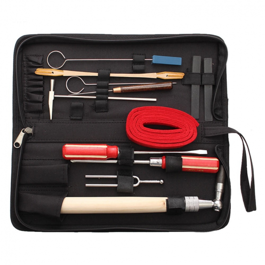 Professional Piano Tuning Maintenance Tool Kit with Case 13 Pack