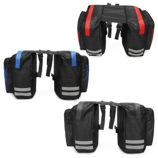 Bike Bag Bicycle Rear Pannier Saddle Storage Grocery Rack Carrier Bag