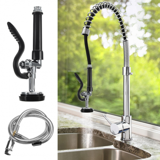 Kitchen PreRinse Tap Spray Head Sprayer Faucet with Flex Hose