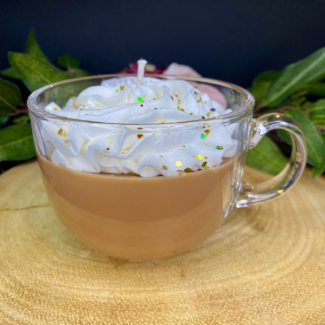 Fresh Coffee Scented Decorative Dessert Candle in Coffee Glass