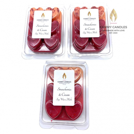 Strawberries & Cream Scented Soy Wax Melts (3pcs)