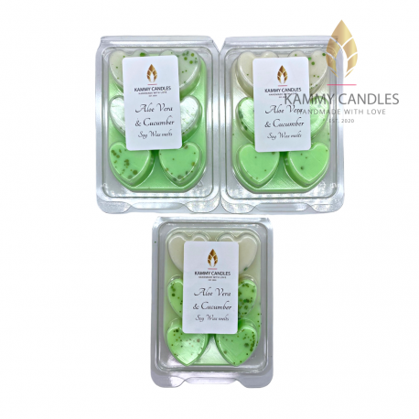 Aloe Vera & Cucumber Scented Soy Wax Melts (3pcs)