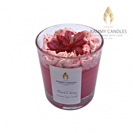 Black Cherry Scented Soy Candle