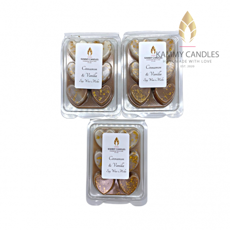 Cinnamon & Vanilla Scented Soy Wax Melts (3pcs)
