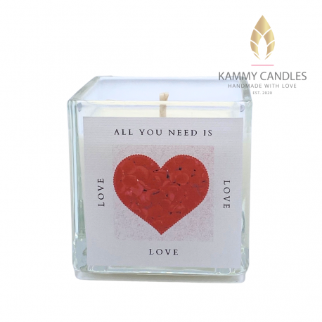 Love Red Heart Soy Candle