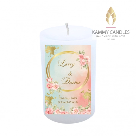 Personalised Pillar Wedding Candle