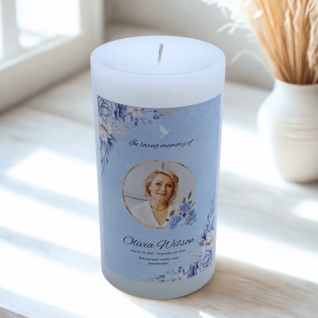 Personalised In Loving Memory Pillar Candle