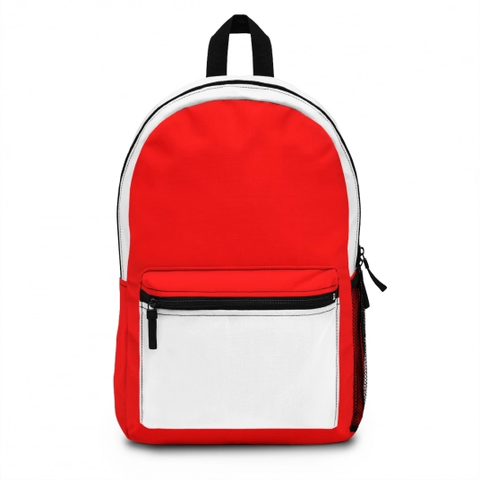 Bold Red and White Backpack