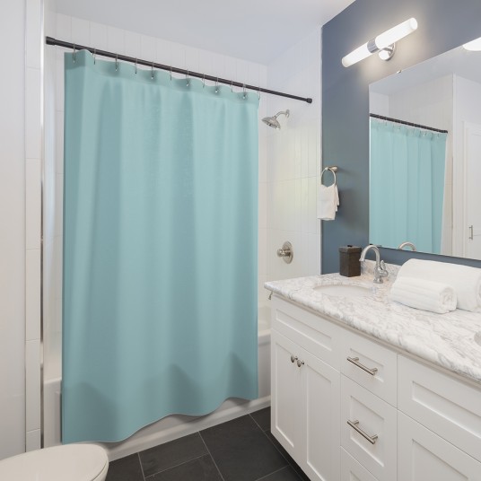 Powder Blue Shower Curtains