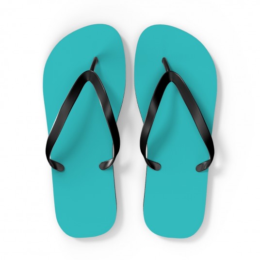 Dark Turquoise flip flops