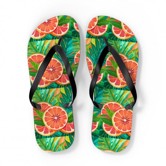 Grapefruit flip flops
