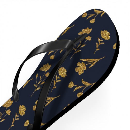 Blue Lily flip flops