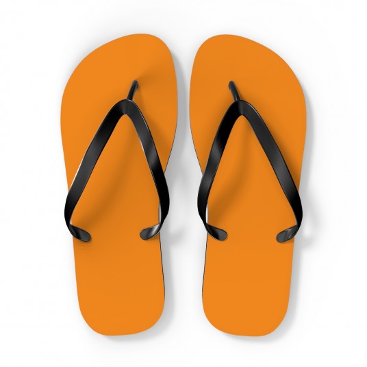 Dark Orange flip flops