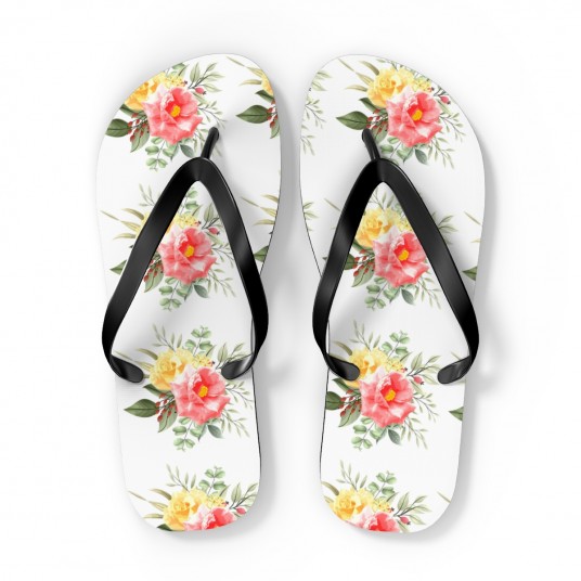 Hibiscus flower flip flops