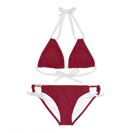 Burgundy bikinis
