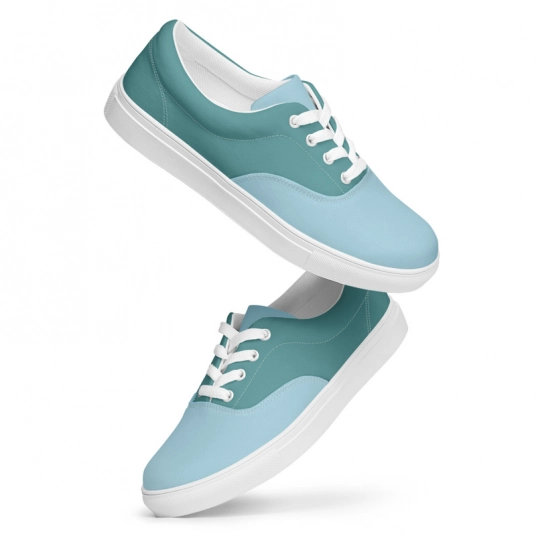 Cadet Blue Women’s lace-up canvas shoes