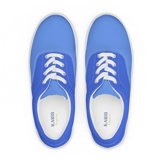 Cornflower Blue Women’s lace-up canvas shoes