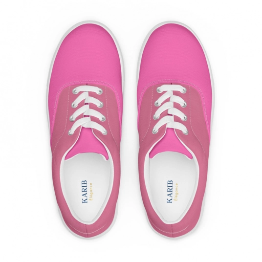Pale Violet & Hot Pink Women’s lace-up canvas shoes