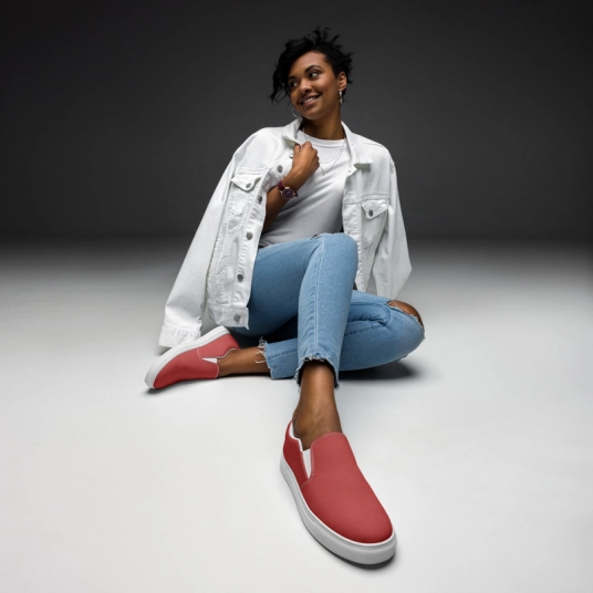 Indian Red Women’s slip-on canvas shoes