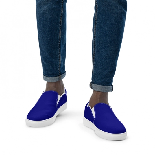Navy Men’s slip-on canvas shoes
